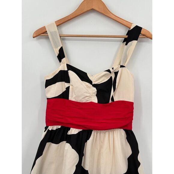 Vintage Lilly Pulitzer Retro Style Sundress Silk Cotton Black Cream Red Size 4 - Picture 3 of 10